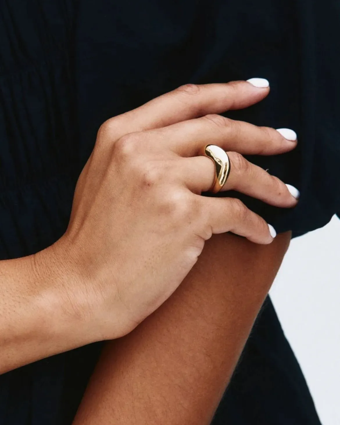 Edblad sormus Azura Ring, Gold pleated