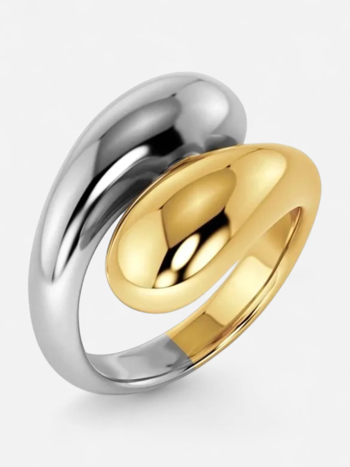 Edblad sormus, HARMONY RING MIXED Hopeanharmaa