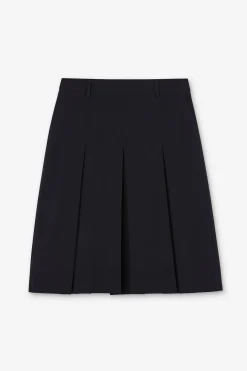 Filippa K naisten hame Pleated Wool Skirt, musta