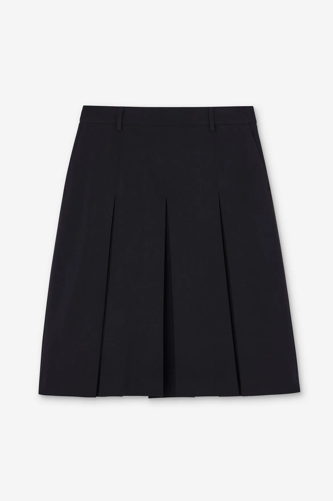 Filippa K naisten hame Pleated Wool Skirt, musta