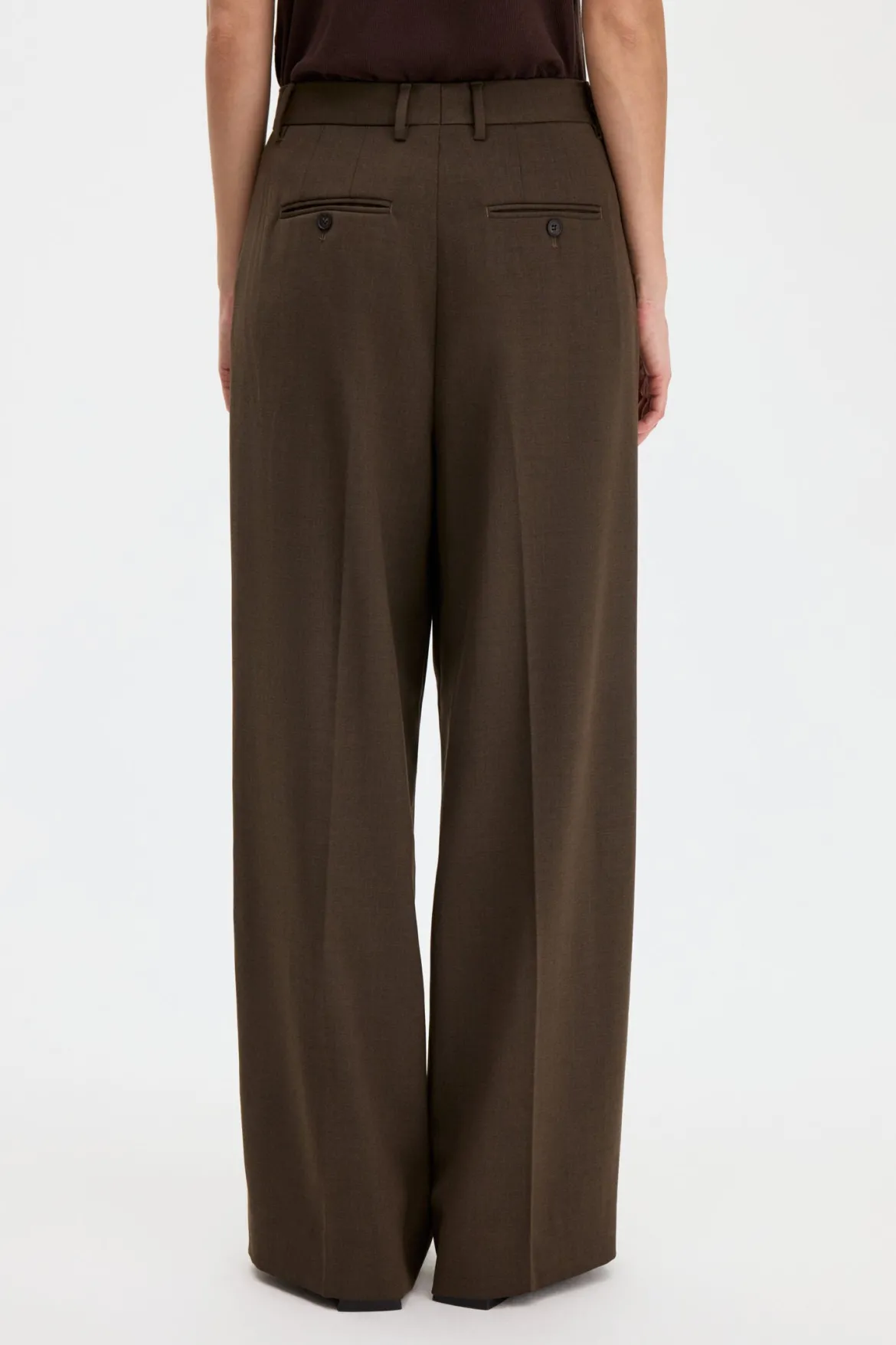 Filippa K naisten housut Darcey Wool Trousers, vaalea beige