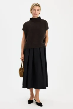 Filippa K naisten neulepusero Ximena Sweater, tummanruskea