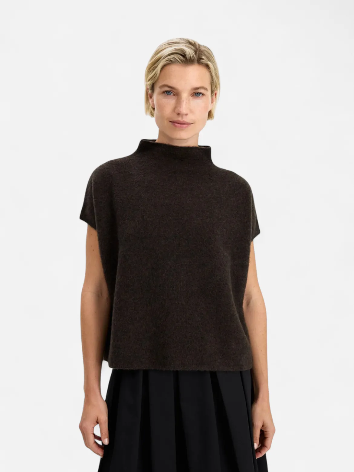 Filippa K naisten neulepusero Ximena Sweater, tummanruskea