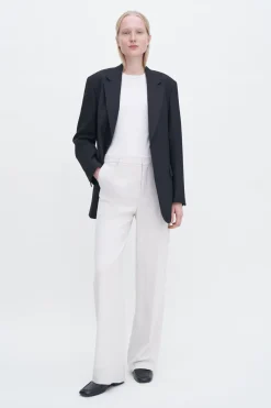 Filippa K naisten paita Cotton Strech Elbow Sleeve, valkoinen