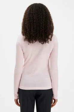 Filippa K naisten pusero Scooped Longsleeve Top, vaaleanpunainen