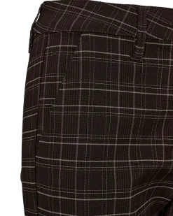Freequent naisten housut, REX PANT Beige Ruutu