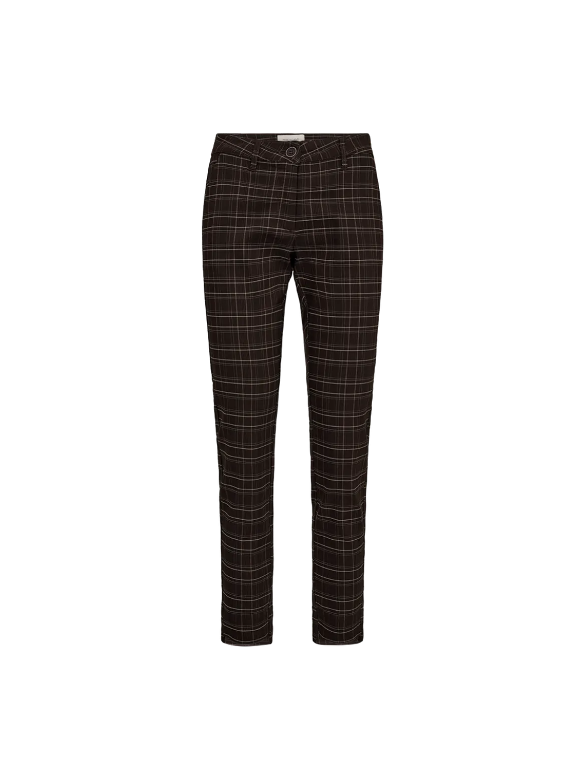 Freequent naisten housut, REX PANT Beige Ruutu