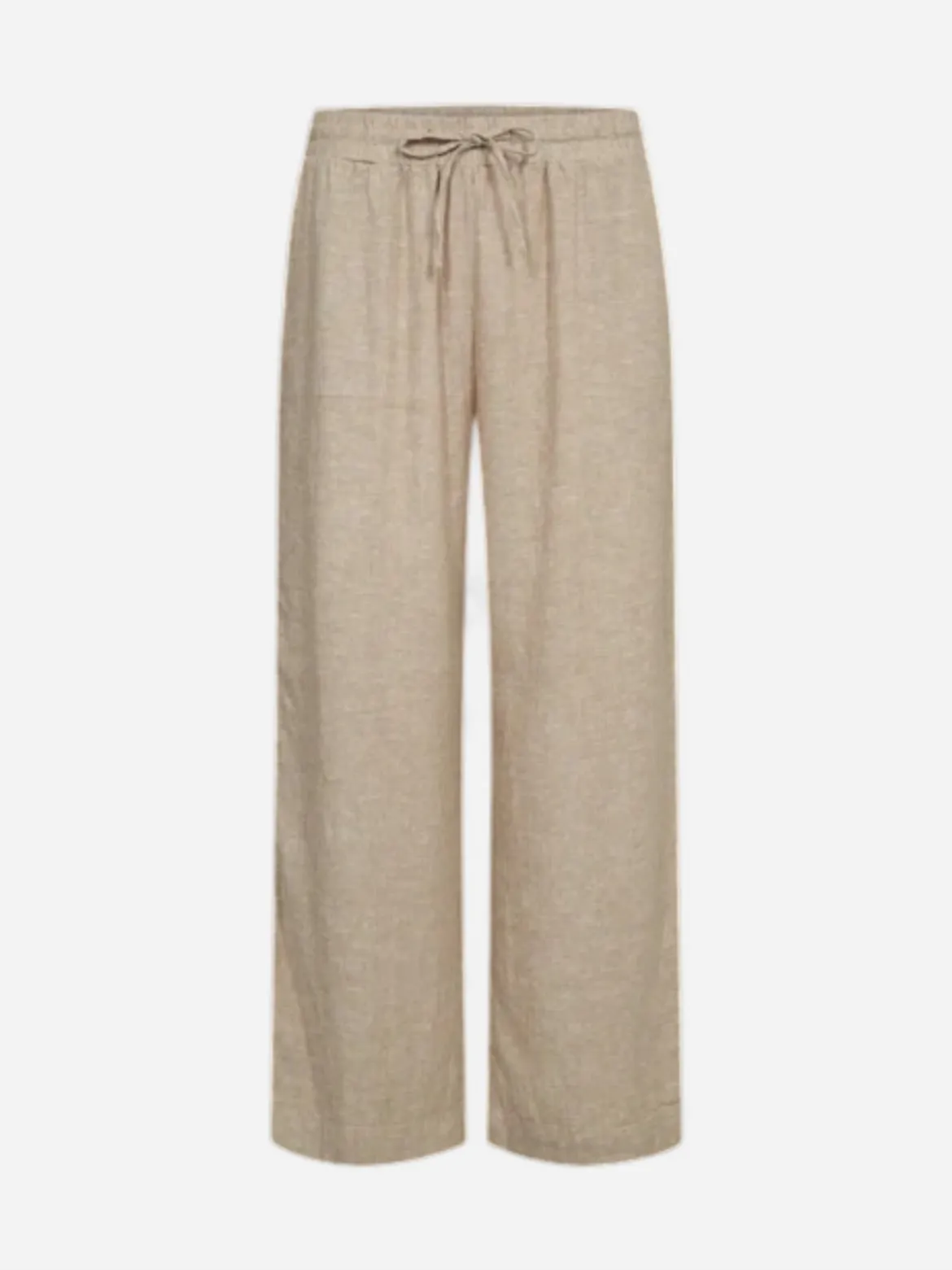 Freequent naisten kangashousut Lava Ankle Pant, vaalea beige