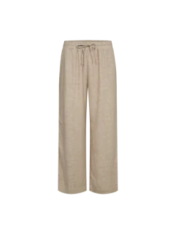 Freequent naisten kangashousut Lava Ankle Pant, vaalea beige