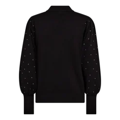 Freequent naisten neulepusero Dotka Pullover, musta