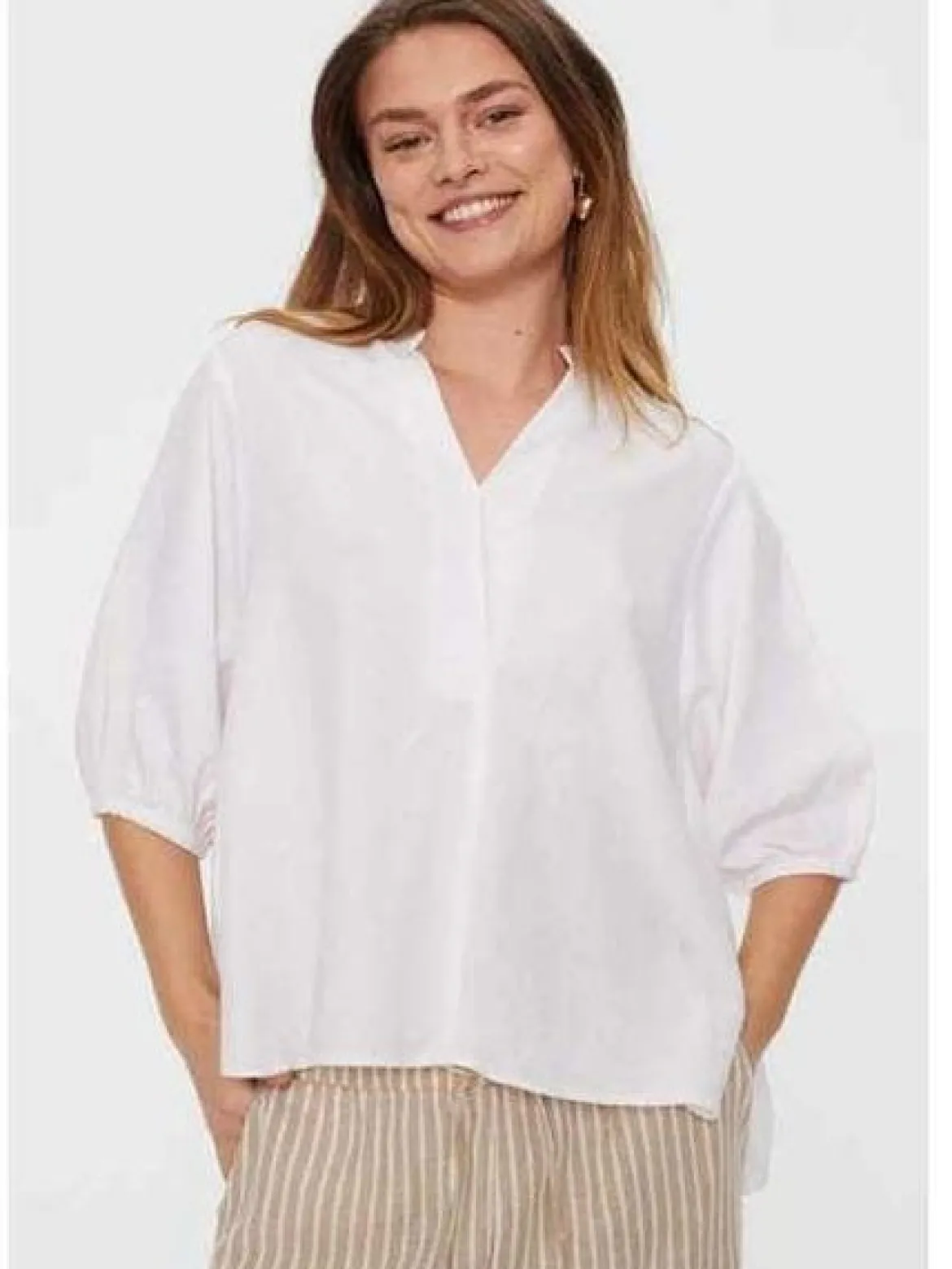 Freequent naisten pusero FQLava-Blouse, valkoinen