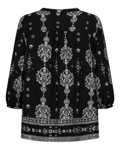 Freequent naisten pusero Tilly Blouse, musta kuosi