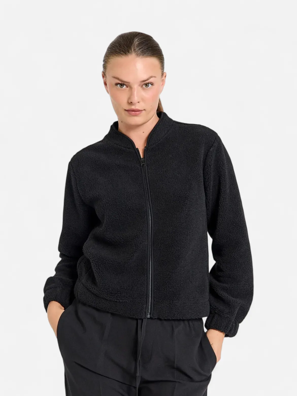 Freequent naisten takki K-TEDDY JACKET, musta
