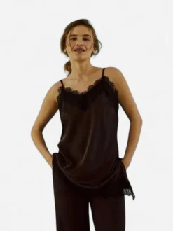 Freequent naisten toppi Dova Top, Coffee Bean w. Black