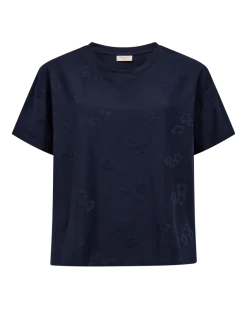 Freequent naisten T-paita Ziprea, Navy Blazer
