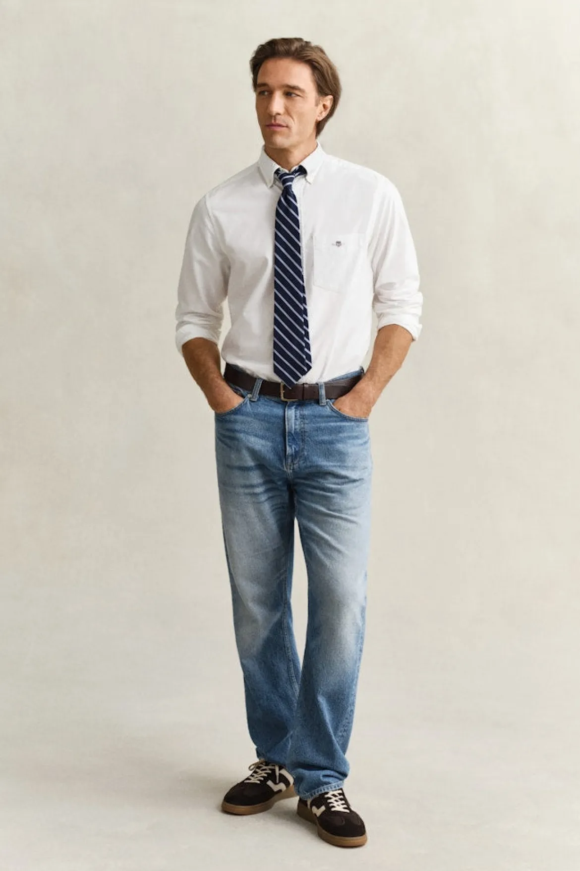 Gant kauluspaita K Regular Oxford Shirt, valkoinen