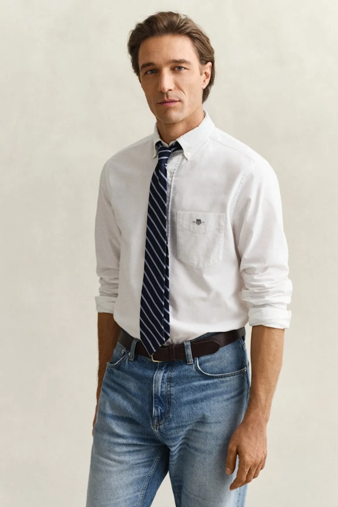 Gant kauluspaita K Regular Oxford Shirt, valkoinen