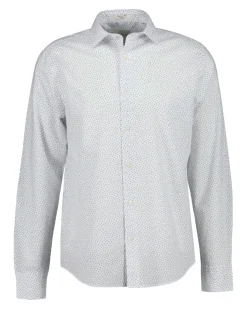 Gant kauluspaita Reg Poplin SS AOP Shirt, valkopohjainen kuosi