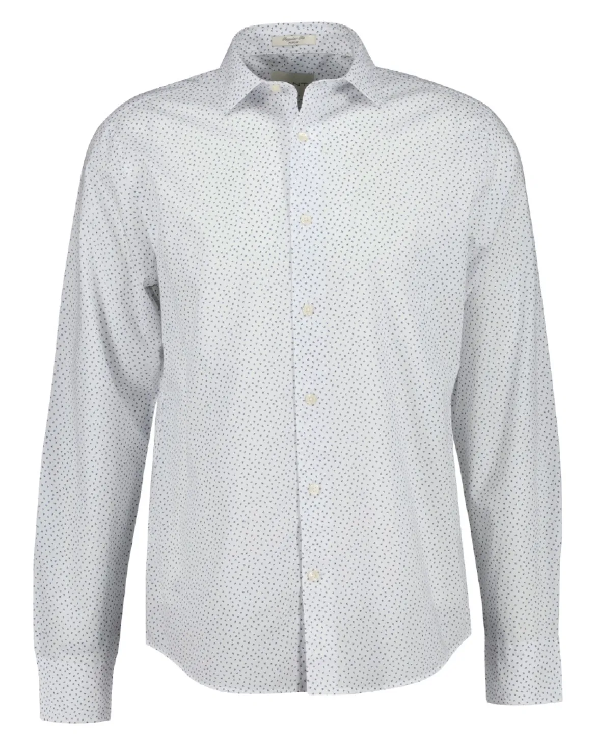 Gant kauluspaita Reg Poplin SS AOP Shirt, valkopohjainen kuosi