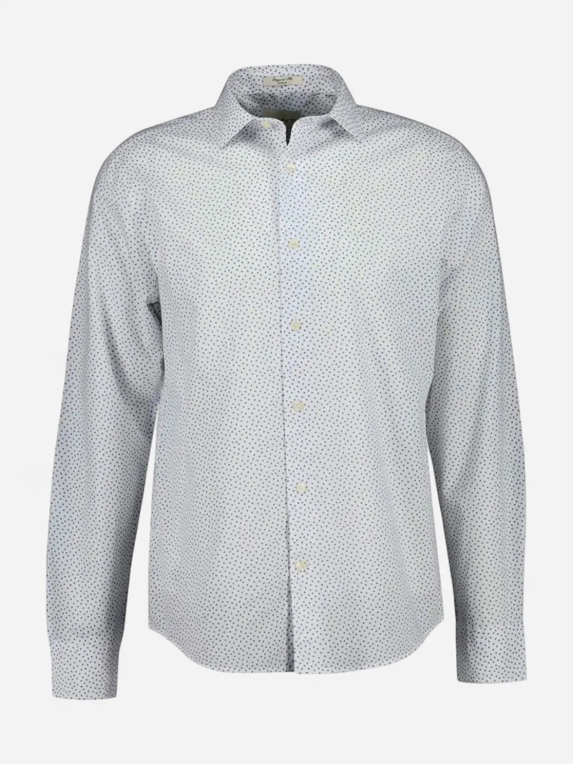 Gant kauluspaita Reg Poplin SS AOP Shirt, valkopohjainen kuosi