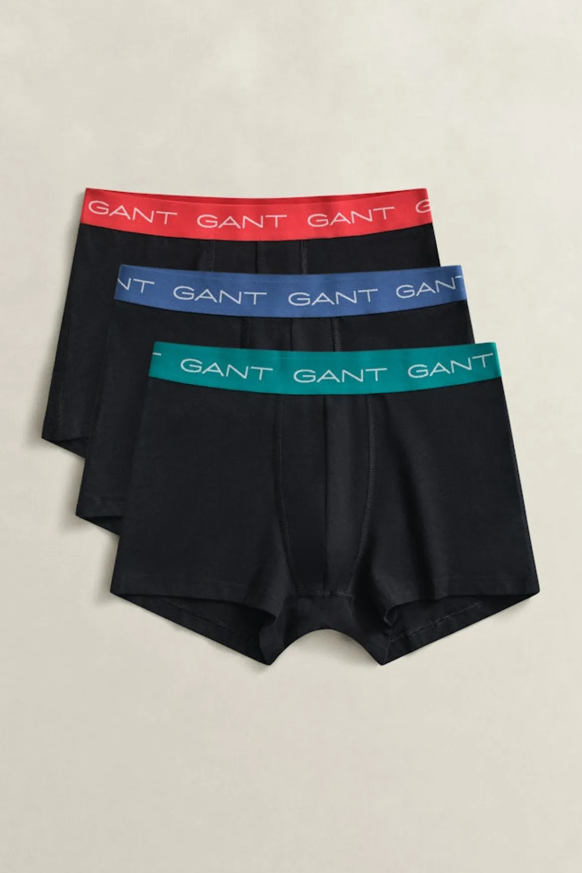 Gant miesten bokserit 3-Pack Trunks, musta