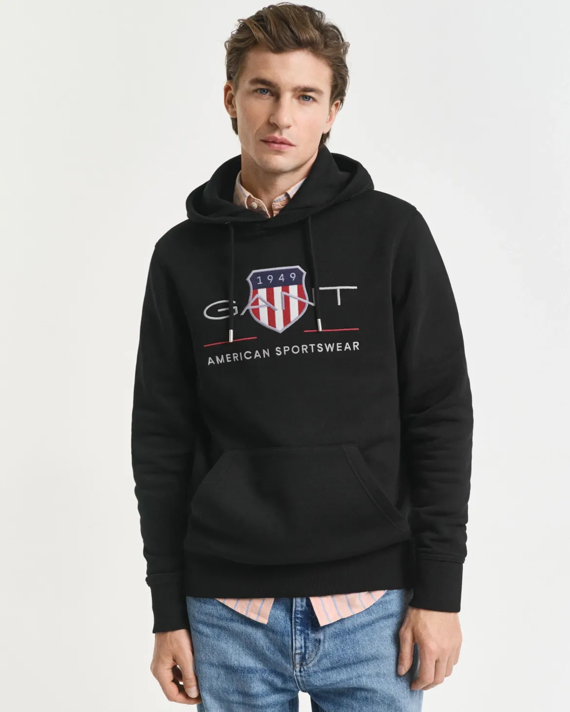Gant miesten huppari REG ARCHIVE SHIELD HOODIE, musta