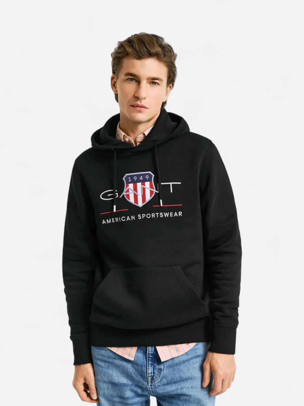 Gant miesten huppari REG ARCHIVE SHIELD HOODIE, musta