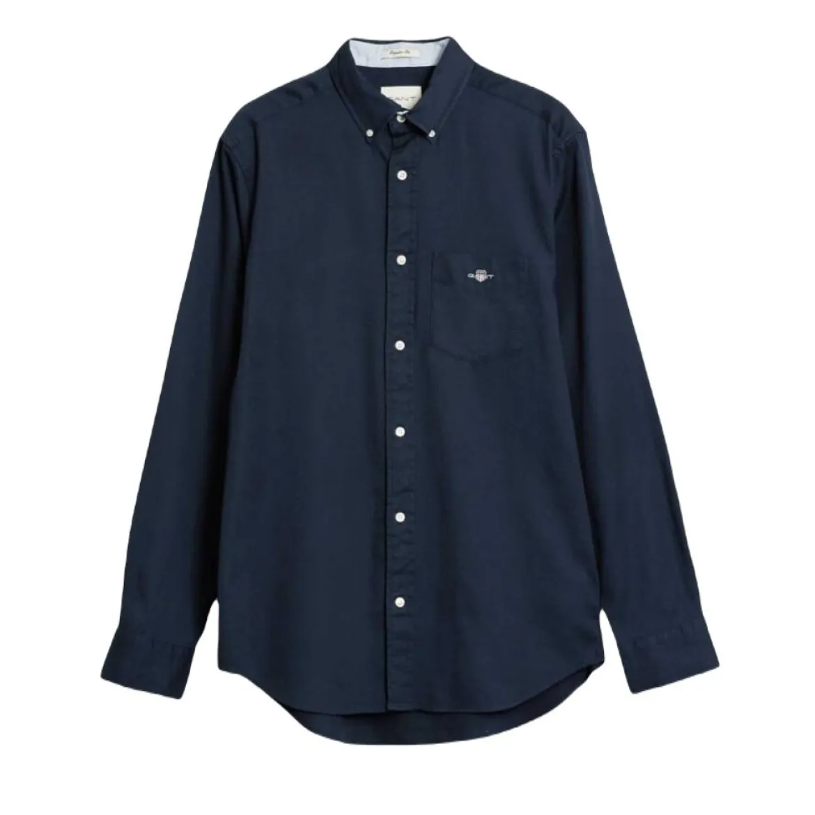 Gant miesten kauluspaita Reg Honey Comb Texture Shirt, tummansininen