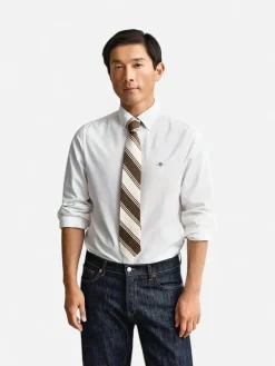 Gant miesten kauluspaita Slim Fit Classic Poplin Shirt, Valkoinen