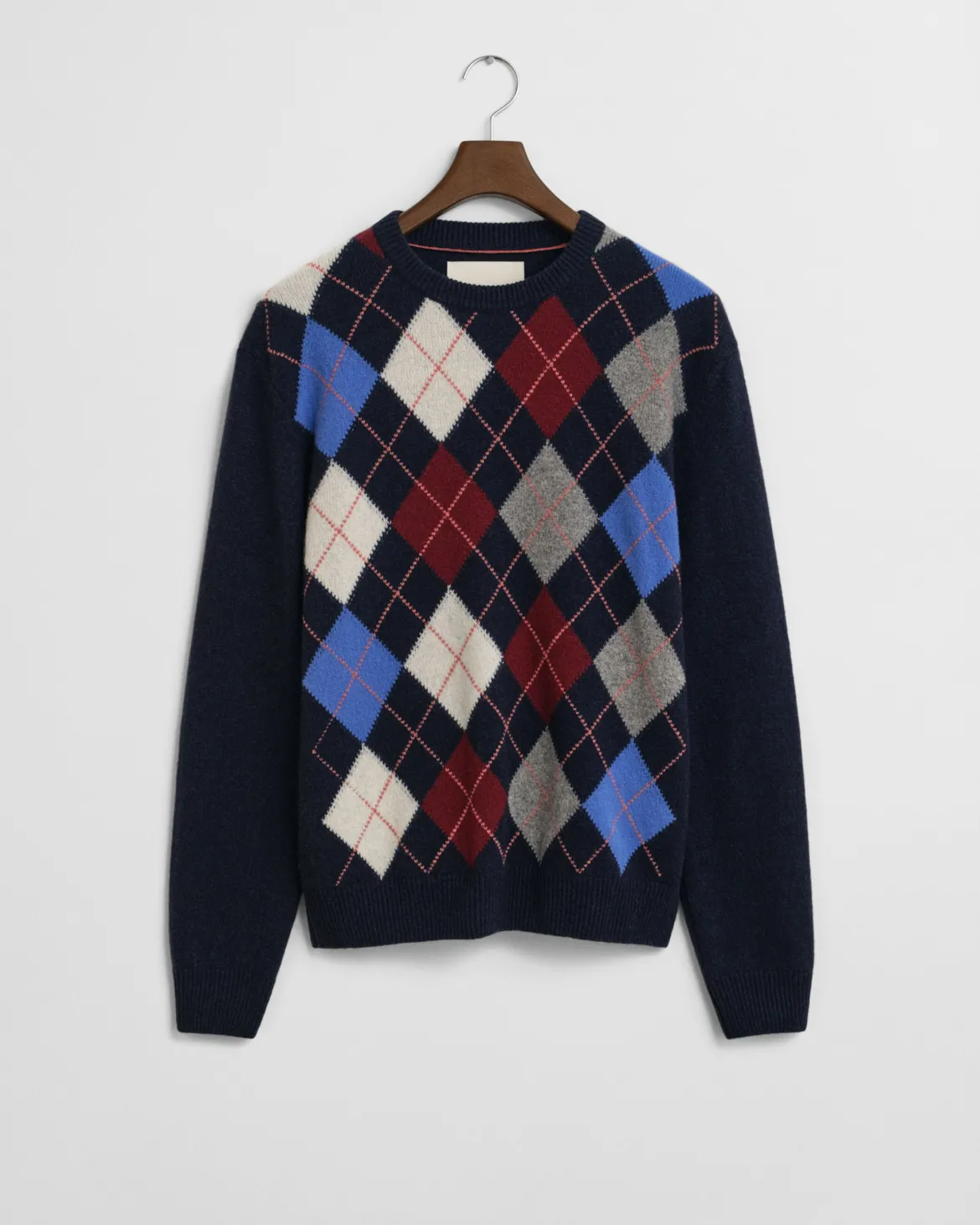 Gant miesten neule, ARGYLE C-NECK Sininen Kuosi