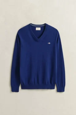Gant miesten neule Classic V-Neck, tummansininen
