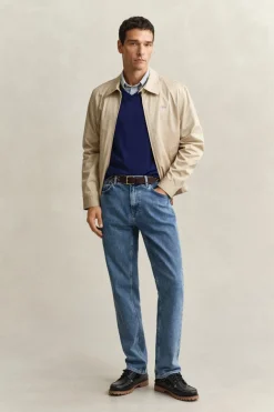 Gant miesten neule Classic V-Neck, tummansininen