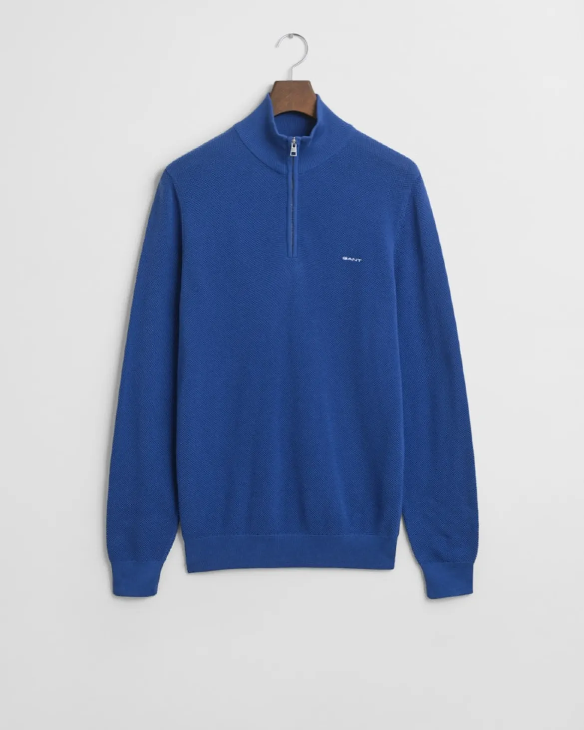 Gant miesten neule Cotton Pique Half Zip, sininen