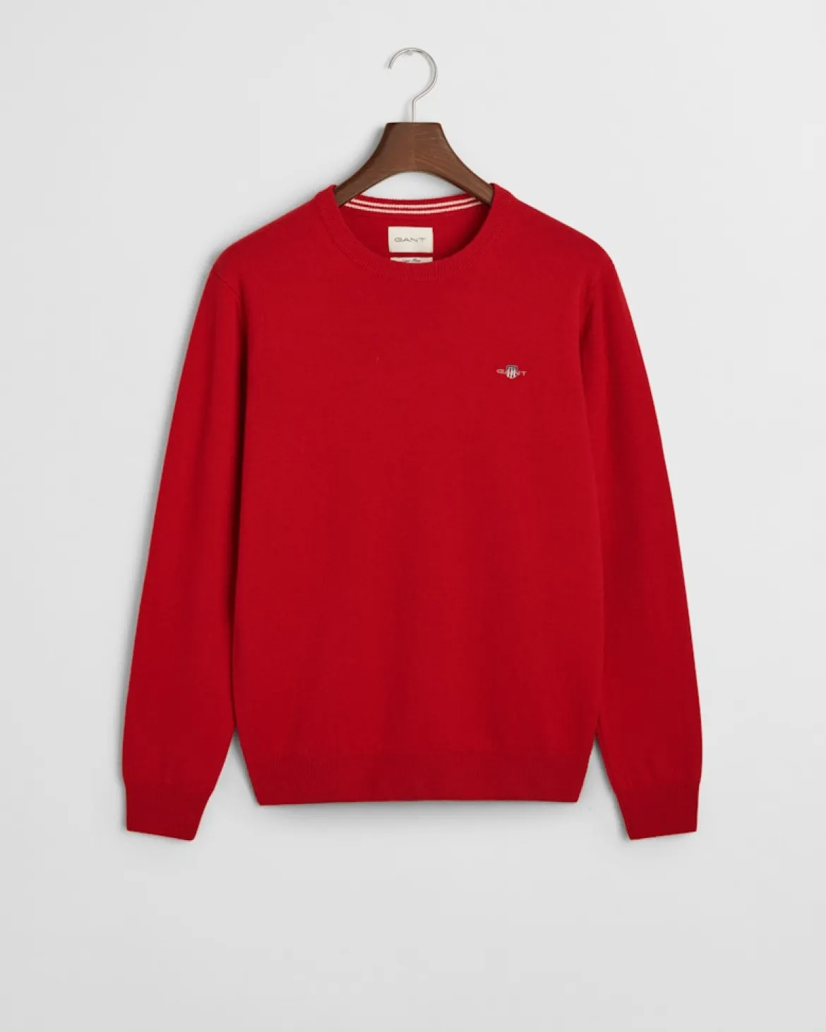 Gant Miesten Neulepaita, SUPERFINE LAMBSWOOL C-NECK Punainen