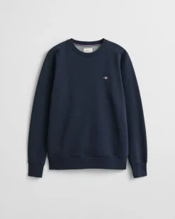 Gant miesten neulepusero Shield C-Neck, tummansininen