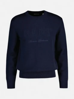 Gant miesten neulepusero Tonal Graphic C-Neck, tummansininen
