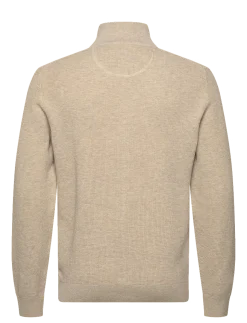Gant miesten neuletakki Micro Textured Cotton Zip Cardigan, beige