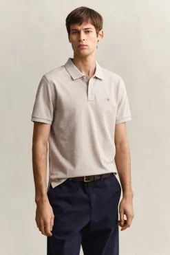 Gant miesten pikeepaita Reg Shield SS Piqué Polo, beige