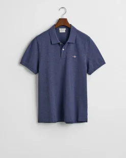 Gant Miesten Pikeepaita, REG SHIELD SS PIQUE Indigo