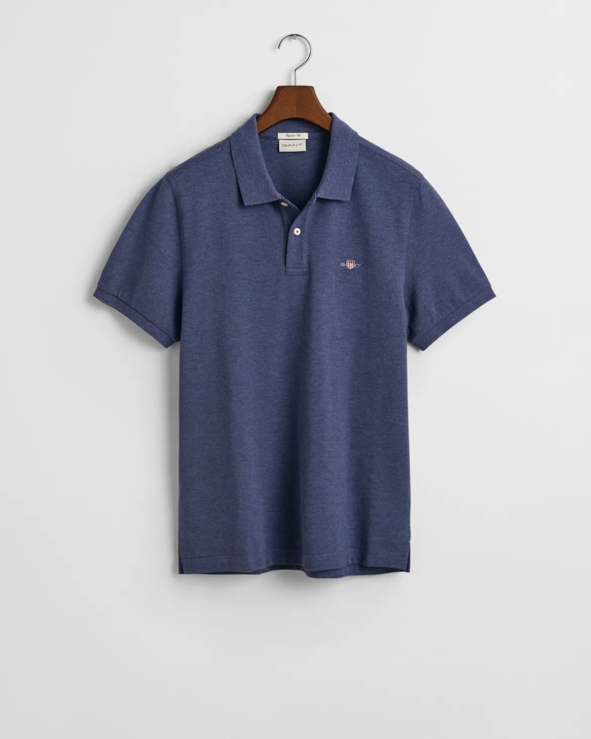 Gant Miesten Pikeepaita, REG SHIELD SS PIQUE Indigo