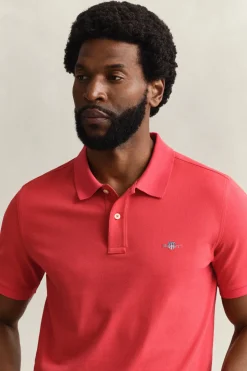 Gant miesten pikeepaita Regular Fit Shield Piqué Polo Shirt, punainen