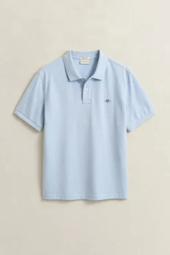 Gant miesten pikeepaita Shield SS T-shirt, vaaleansininen