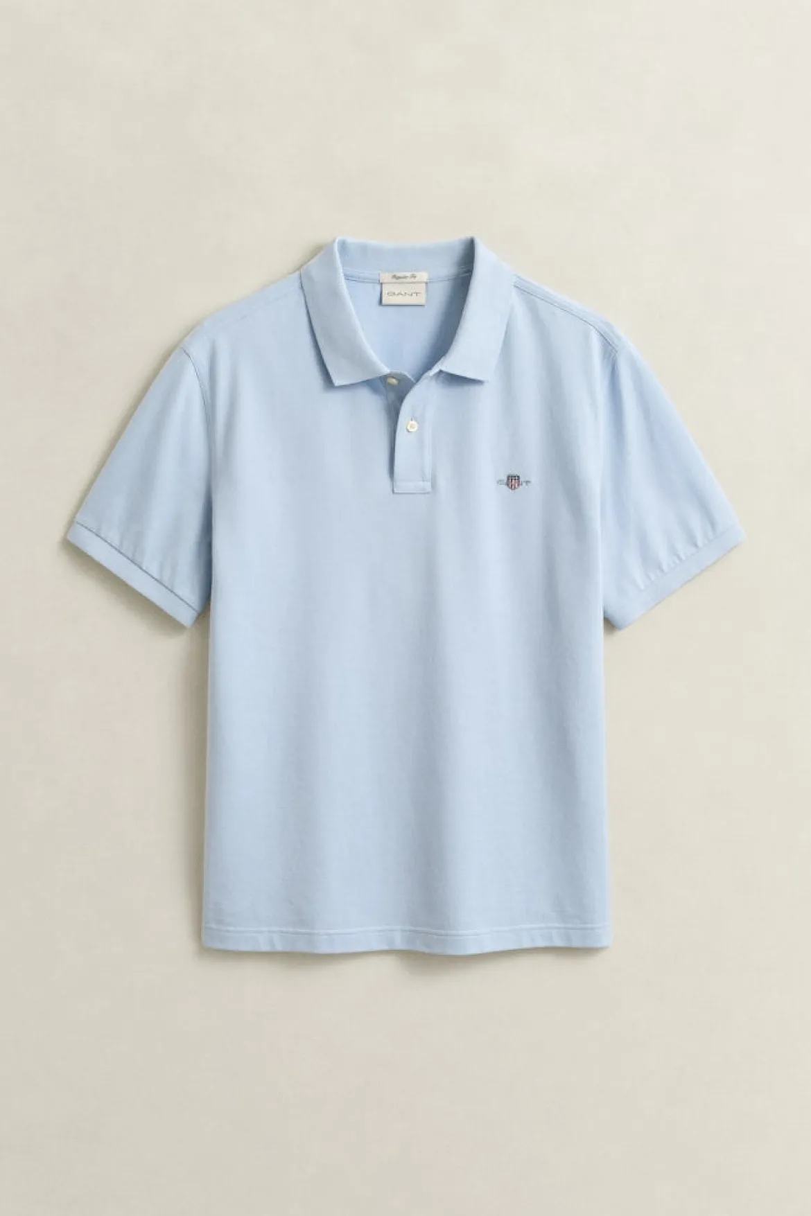 Gant miesten pikeepaita Shield SS T-shirt, vaaleansininen