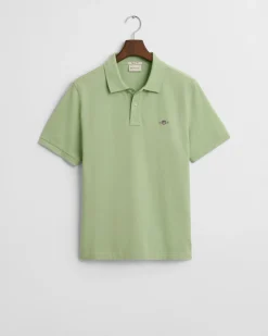 Gant miesten pikeepaita Shield Piqué Polo Shirt, omenanvihreä