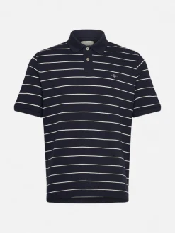 Gant miesten Pikeepaita Striped Polo, raidallinen sininen