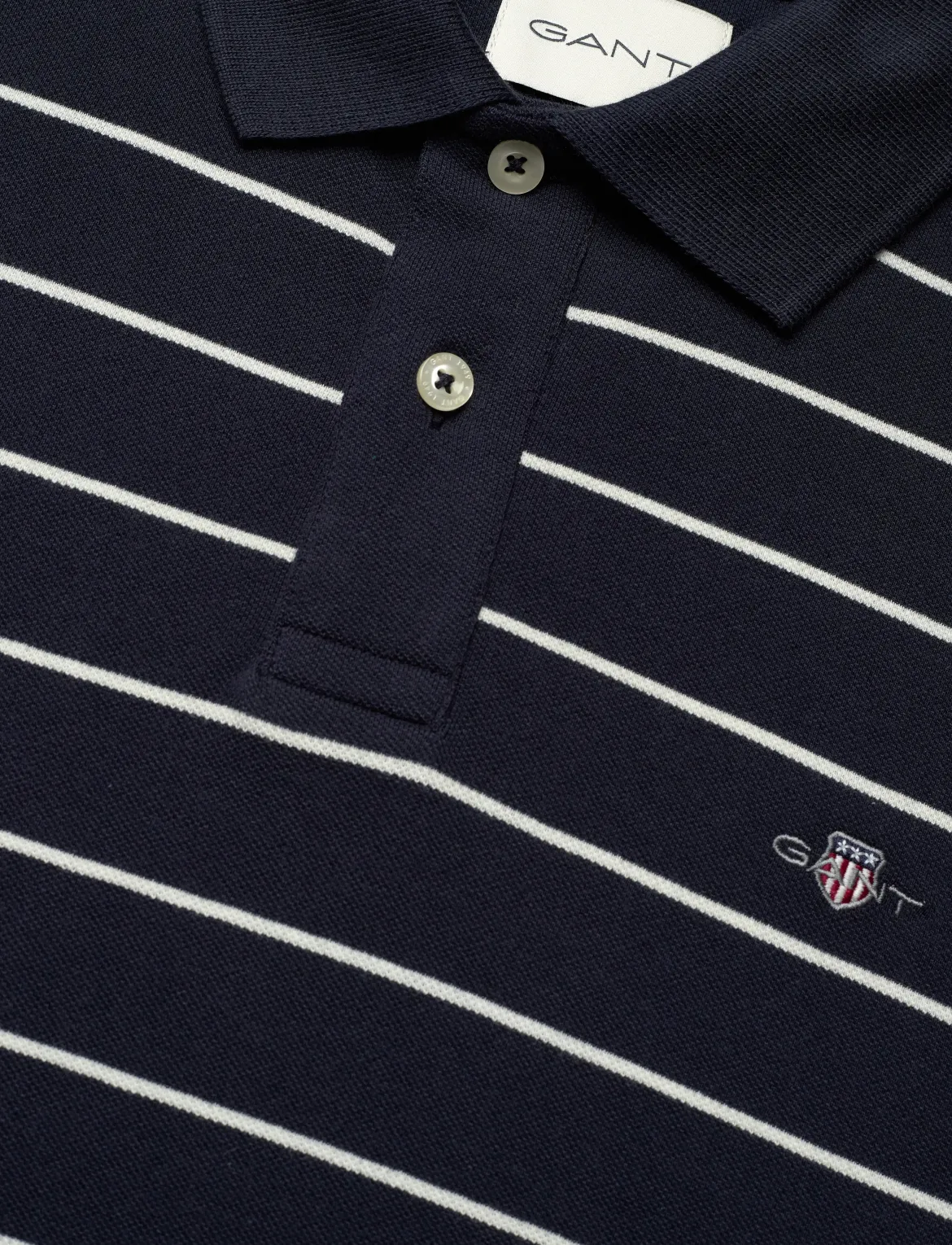Gant miesten Pikeepaita Striped Polo, raidallinen sininen