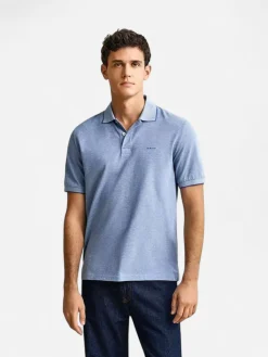 Gant miesten pikeepaita 2 Tone, vaaleansininen