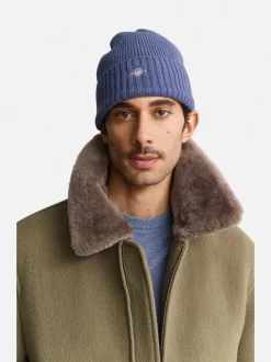 Gant miesten pipo Shield Wool Beanie, sininen