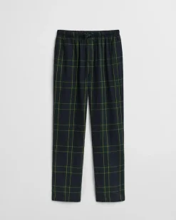 Gant miesten pyjamahousut Flannel Pant, sininen kuosi