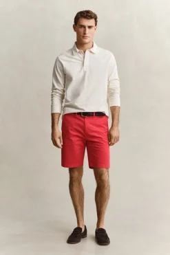 Gant miesten shortsit K Reg Sun Faded Chino Shorts, punainen